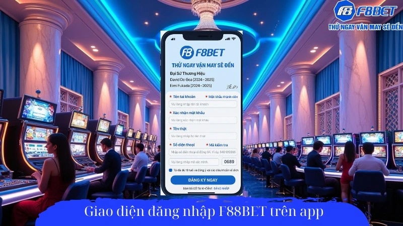 Giao diện đăng nhập trên app