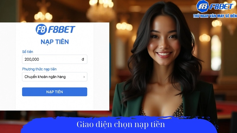 Giao diện chọn nạp tiền
