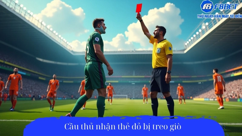 Cầu thủ nhận thẻ đỏ bị treo giò