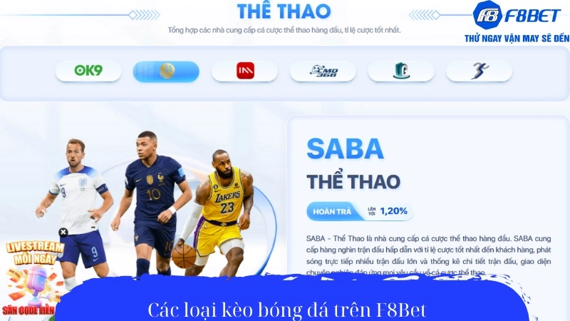 Các loại kèo bóng đá trên F88Bet