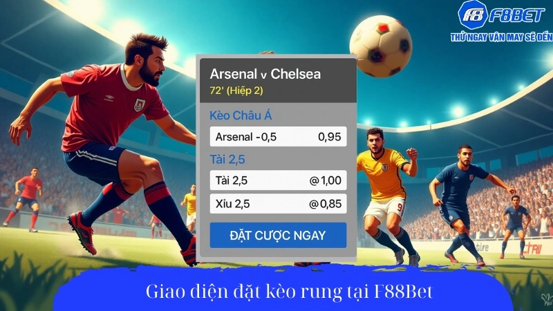 Giao diện đặt kèo rung tại F88Bet