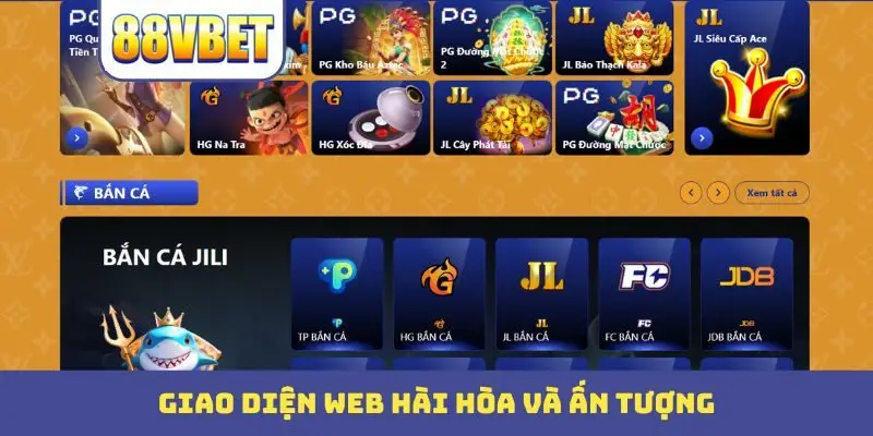 Giao diện web hài hòa và ấn tượng